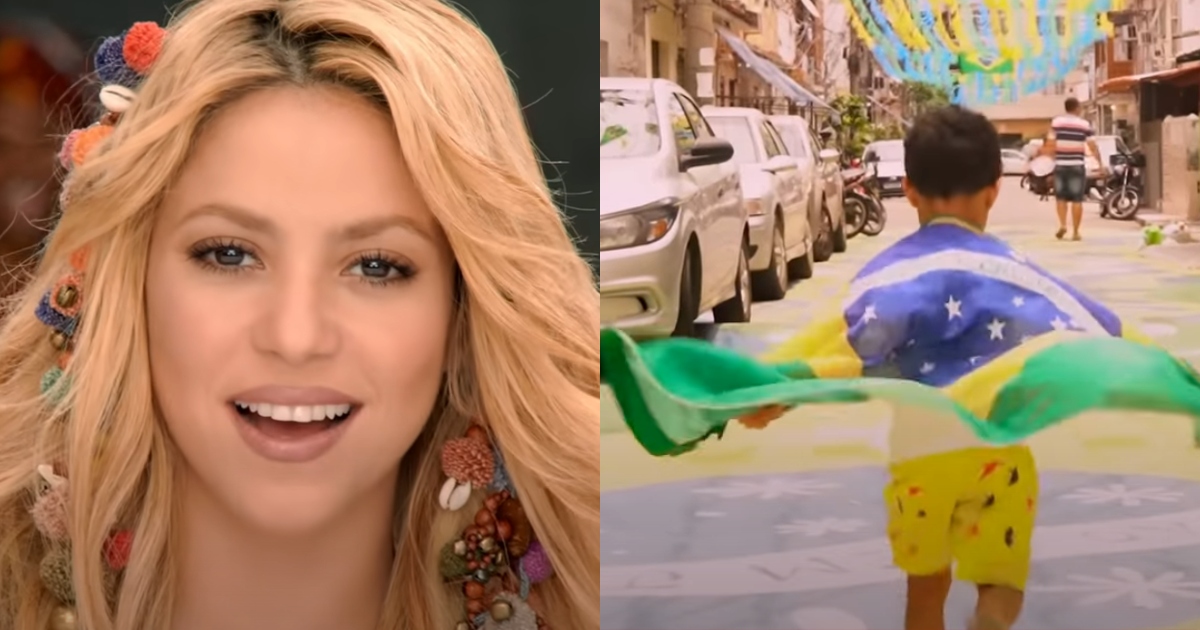 Há um vídeo de apoio à seleção do Brasil que resgata 'Waka Waka' e Shakira adorou 